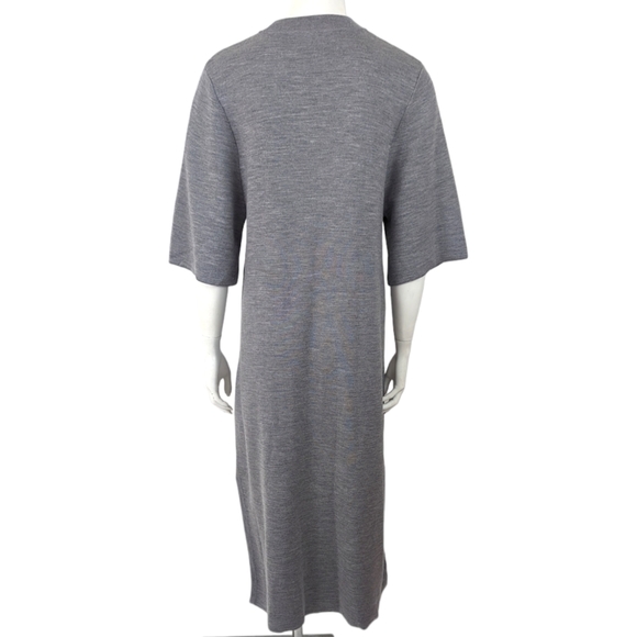 Studio Nicholson Knit Maxi Dress Wool Silk Cashmere Womens 10 Gray Designer Luxe - Picture 4 of 13